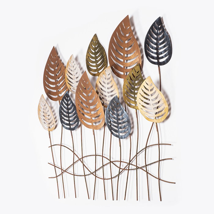 Wallity Lilac Escultura de pared de metal multicolor